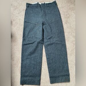 Vintage L.L. Bean Men's Charcoal Wool Pants